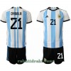 Argentina Paulo Dybala 21 Hjemme VM 2022 - Barn Draktsett